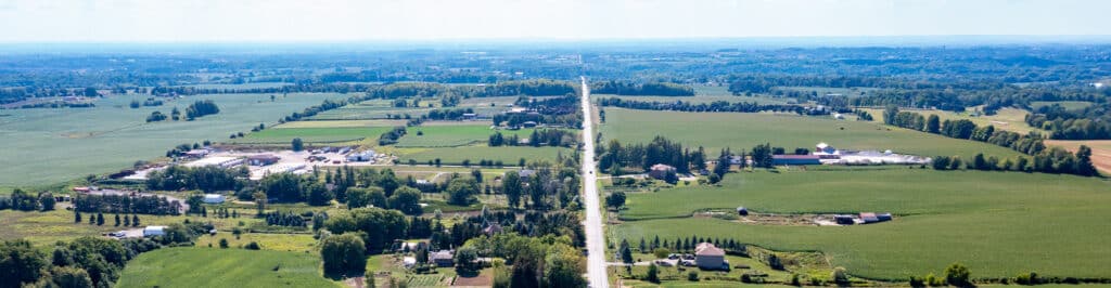 Aerial view of Farmland
