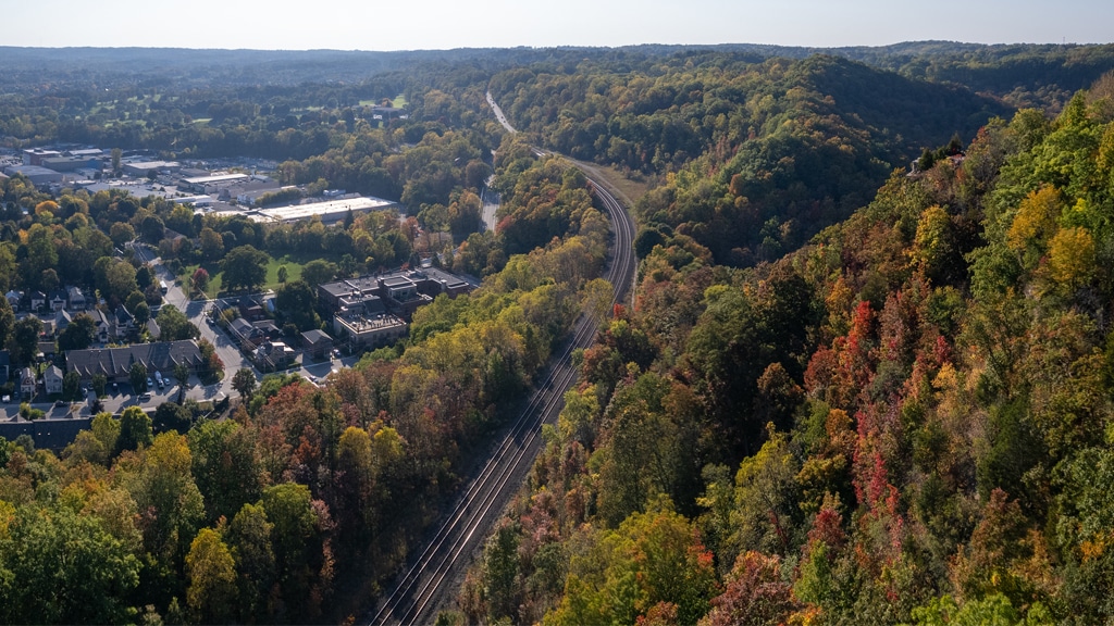 Train track in the Greenbelt