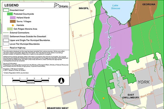 2017 Greenbelt Plan Holland Marsh Map Thumbnail