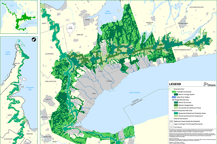 2017 Greenbelt Plan Natural System Connections Map Thumbnail