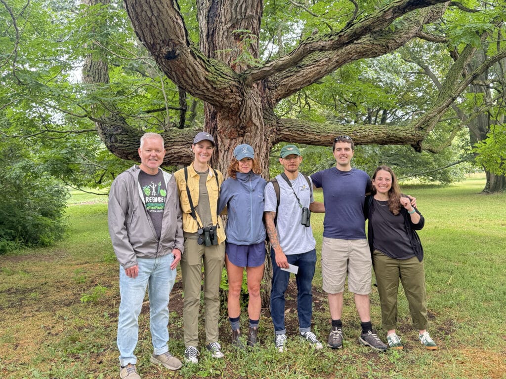 Foundation and Birds Canada staff smiling together after bird watching