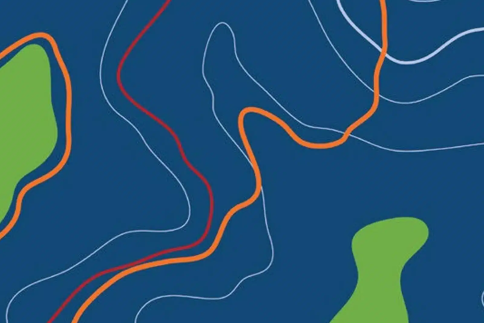 Cover of Oak Ridges Moraine Trail Strategy featuring a stylized map graphic with contour lines.